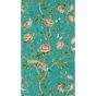 Andhara Floral Wallpaper 216796 by Sanderson in Teal Turmeric