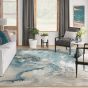 Maxell Modern Abstract Rugs MAE08 by Nourison in Ivory Teal