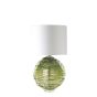 Nerys Crystal Glass Lamp by William Yeoward in Moss Green