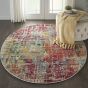 Celestial Modern Abstract Circle Round Rugs CES13 PNMTC by Nourison