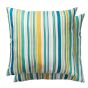 Rush Stripe Indoor Outdoor Cushion By Harlequin in Emerald Green