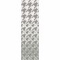Houndstooth 162804 Wool Runner Rugs by Ted Baker in Grey