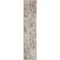 Quarry QUA01 Abstract Distressed Runner Rugs in Beige Grey by Nourison