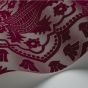 Pugin Palace Flock Wallpaper 116 9034 by Cole & Son in Claret Red