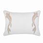 Lotus Leaf Jacquard Cushion by Sanderson in Ivory White