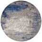Nourison Twilight Circular Rugs TWI22 by Nourison in Blue and Grey
