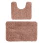 Buddy Bath Mat And Toilet Washable Set in Nude Pink