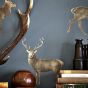 Evesham Deer Wallpaper 216620 by Sanderson in Indigo Blue