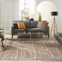 Luna Abstract Rugs LUN02 by Nourison in Mocha Ivory