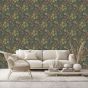 Golden Lily Wallpaper 210403 by Morris & Co in Charcoal Olive
