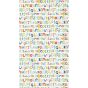 Letters Play Wallpaper 111279 by Scion in Pistachio Pimento Denim