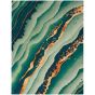 Prismatic Abstract Rugs PRS30 by Nourison in Emerald Green