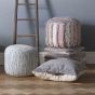 Somme Pouffe Footstool in Blush Pink by Luxe Tapi