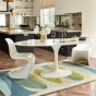 Elliptic Contemporary Wool Rugs 140307 Emerald Green by Harlequin