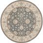 Living Treasure Circular Rugs by Nourison LI16 in Grey Ivory