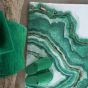 Agatha 800 Marble Bath Mat in Green by Designer Abyss & Habidecor