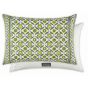 Kailani Chevron Embroidered Cushion By William Yeoward in Citron Yellow