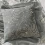 King Protea Embroidered Floral Cushion by Sanderson in Grey