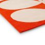 Giant Sixties Stem Wool Rugs 060703 in Tomato By Designer Orla Kiely