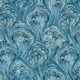 Pavone Wallpaper W0095 06 by Clarke and Clarke in Teal Gold