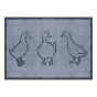 Ducks Washable Doormats in Light Grey