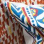 Kailani Chevron Embroidered Cushion By William Yeoward in Spice Orange