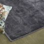 Manipur Geometric Hexagon Rugs in Espresso Brown by Designers Guild