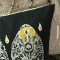 Merida Embroidered Cushion By William Yeoward in Slate Grey