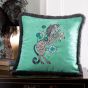 Caspian Majestic Unicorn Cushion By Emma J Shipley in Aqua Blue
