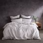 Lazy Linen Bedding Plain White Duvet Cover and Pillowcase