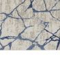 Calvin Klein Abstract Designer Rugs CK001 River Flow RFV05 in Ivory Blue
