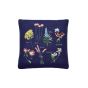 Pollinators Floral Cotton Cushion by Joules in Blue