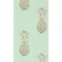 Pineapple Royale Wallpaper 216325 by Sanderson in Porcelain Sepia
