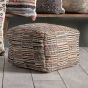 Marseille Pouffe Footstool in Multicolour by Luxe Tapi