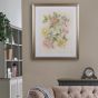 Roisin Framed Floral Print 115770 by Laura Ashley in Natural