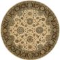 Living Traditional Bordered Treasure Circular Rugs by Nourison LI05 in Beige