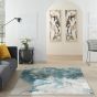 Maxell Modern Abstract Rugs MAE08 by Nourison in Ivory Teal
