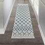 Kamala Hallway Runners DS500 by Nourison in White and Blue
