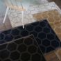 Manipur Geometric Runner Rug in Delft Blue By Designers Guild