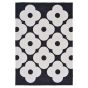 Spot Flower Floral Outdoor Rugs 460805 Black by Orla Kiely