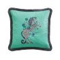 Caspian Majestic Unicorn Cushion By Emma J Shipley in Aqua Blue