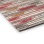 Ishi Striped Runner Rugs 146000 by Sanderson in Red Charcoal