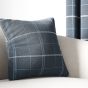 Harper Check Cushion by Helena Springfield in Navy Blue