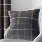 Harper Check Cushion by Helena Springfield in Charcoal Ginger