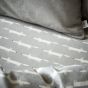 Mr Fox Brushed Cotton Fitted Sheet Scion in Silver Grey