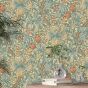 Golden Lily Wallpaper 210401 by Morris & Co in Slate Manilla