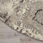 Nourison Twilight Circular Rugs TWI03 in Ivory and Grey