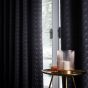 Lucca Geometric Velvet Curtains By Clarke And Clarke in Charcoal Grey