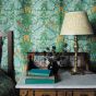 Woodland Weeds Wallpaper 217101 by Morris & Co in Orange Turquoise
