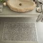 Luxury Dolce Polka Dot Bath Mat by Designer Abyss & Habidecor in Silver